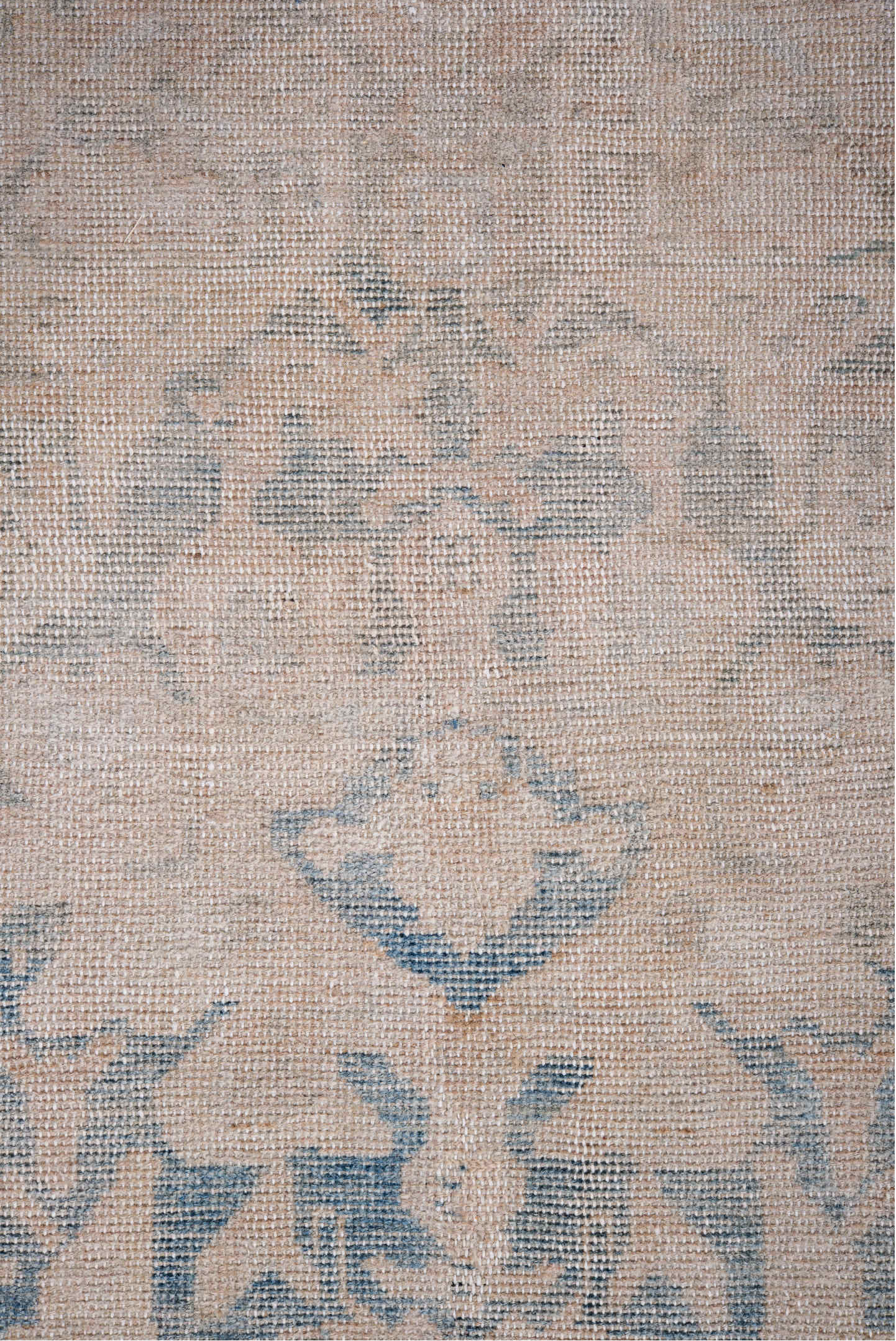 4' x 9' one-of-a-kind handmade vintage Hamadan runner rug. Color palette: ivory, pale blue, beige, taupe, camel, light blue