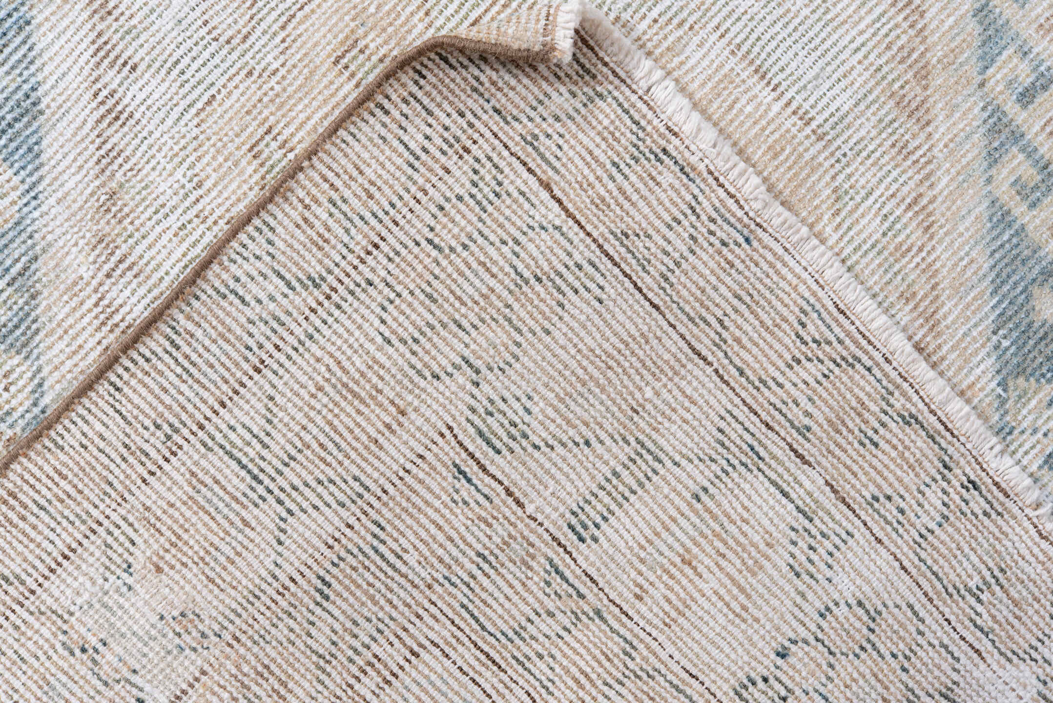 5' x 9' one-of-a-kind handmade antique Farahan medium size rug. Color palette: ivory, pale blue, sand, beige, taupe