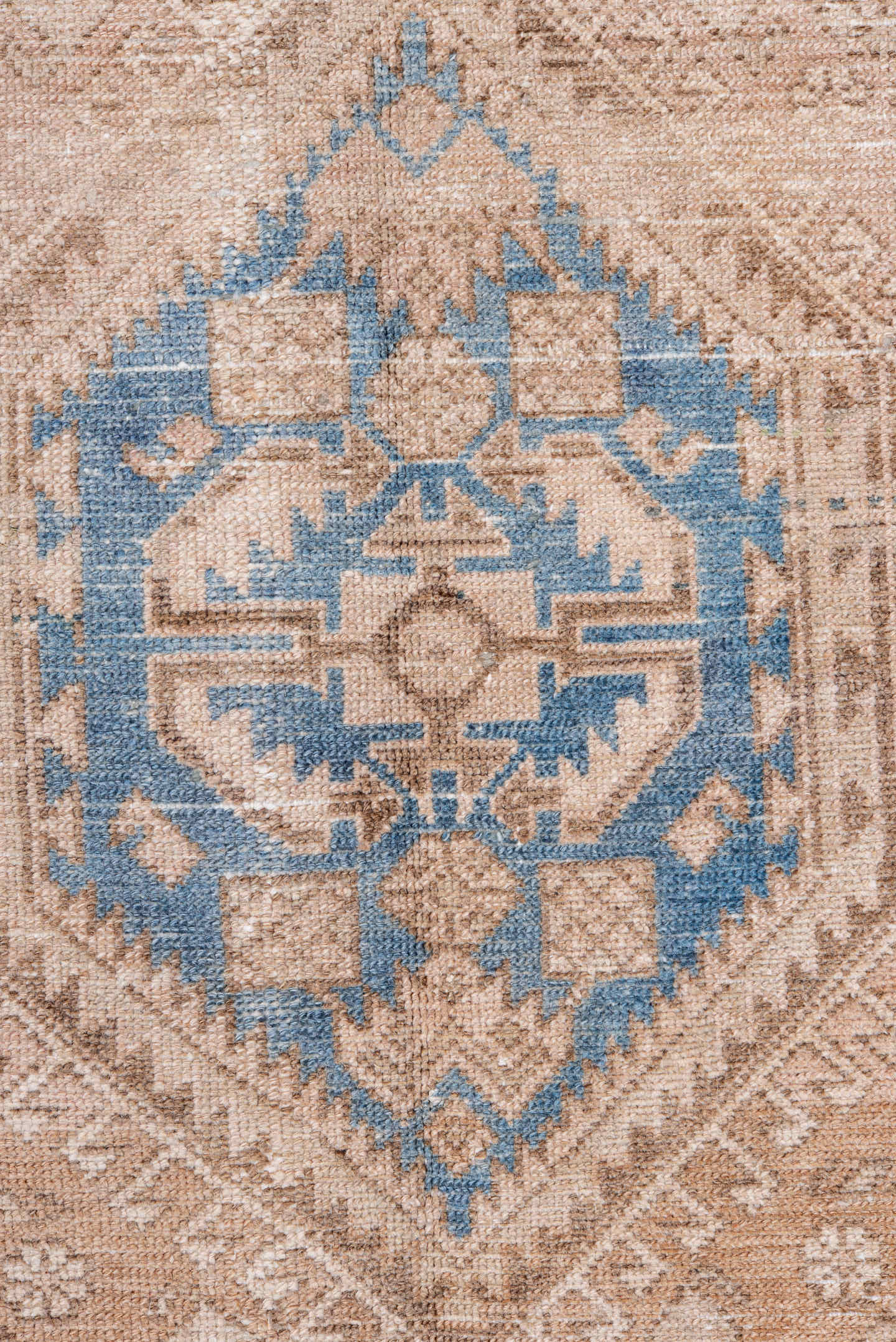 4' x 6' one-of-a-kind handmade vintage Malayer small size rug. Color palette: beige, sky blue, ivory, taupe, camel