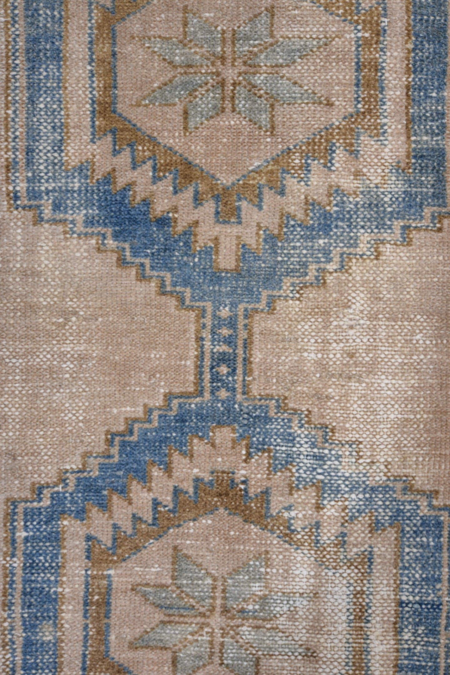 3' x 6' one-of-a-kind handmade antique Hamadan small size rug. Color palette: ivory, sky blue, camel, navy, taupe
