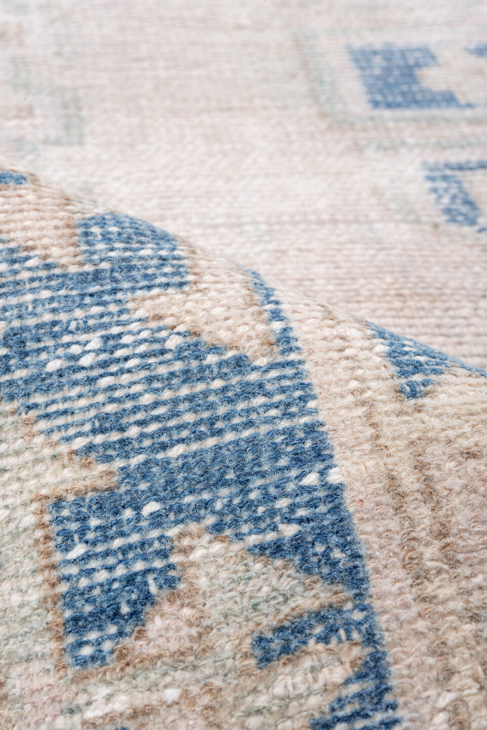 4' x 6' one-of-a-kind handmade vintage Hamadan small size rug. Color palette: ivory, powder blue, beige, taupe, pale blush