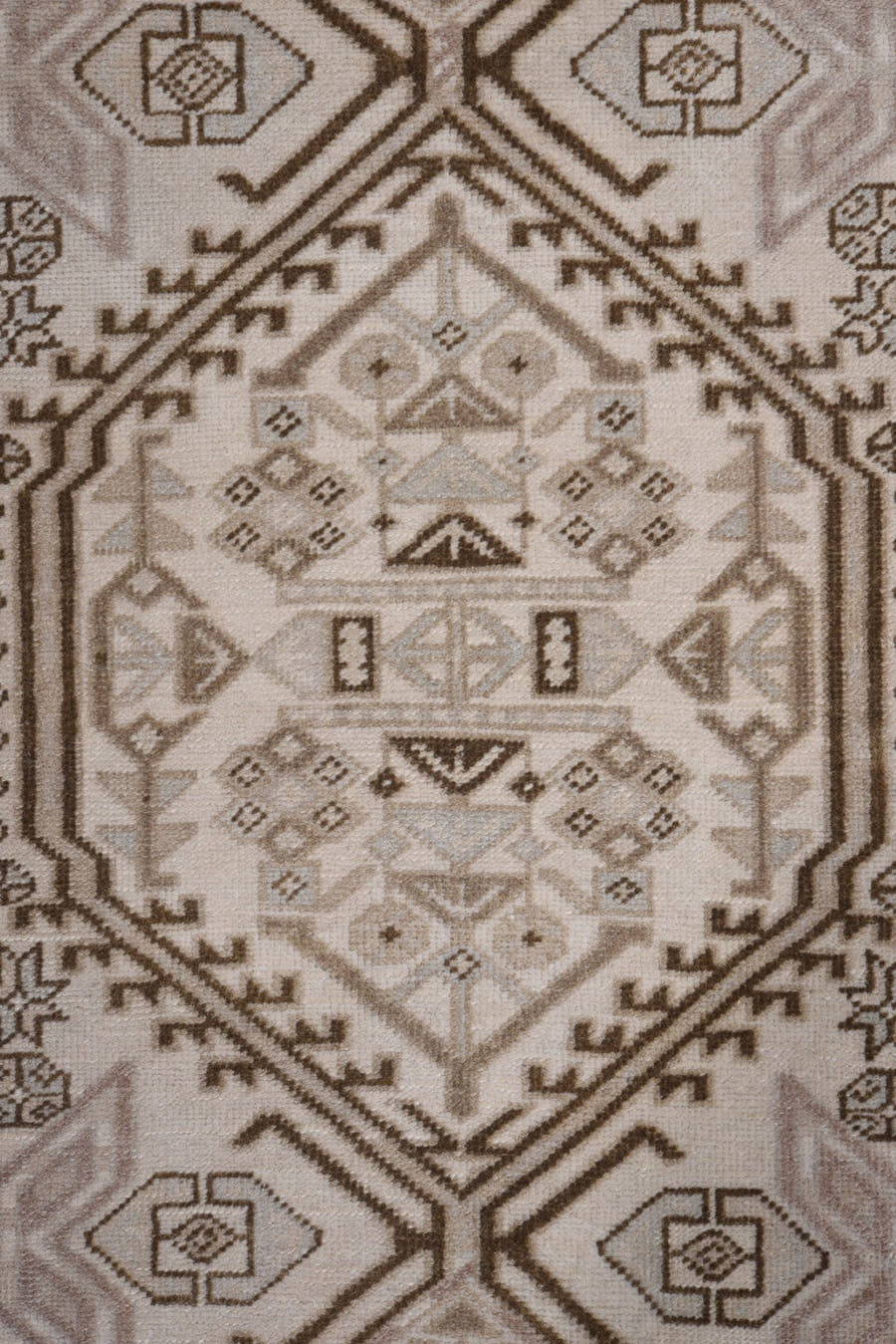2' x 10' one-of-a-kind handmade antique Sarab runner rug. Color palette: taupe, ivory, brown, camel, rose, charcoal, beige