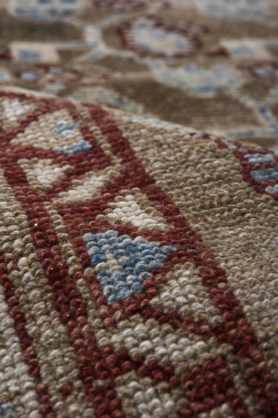 3' x 6' one-of-a-kind handmade vintage Malayer small size rug. Color palette: brown, dim gray, gray, light gray