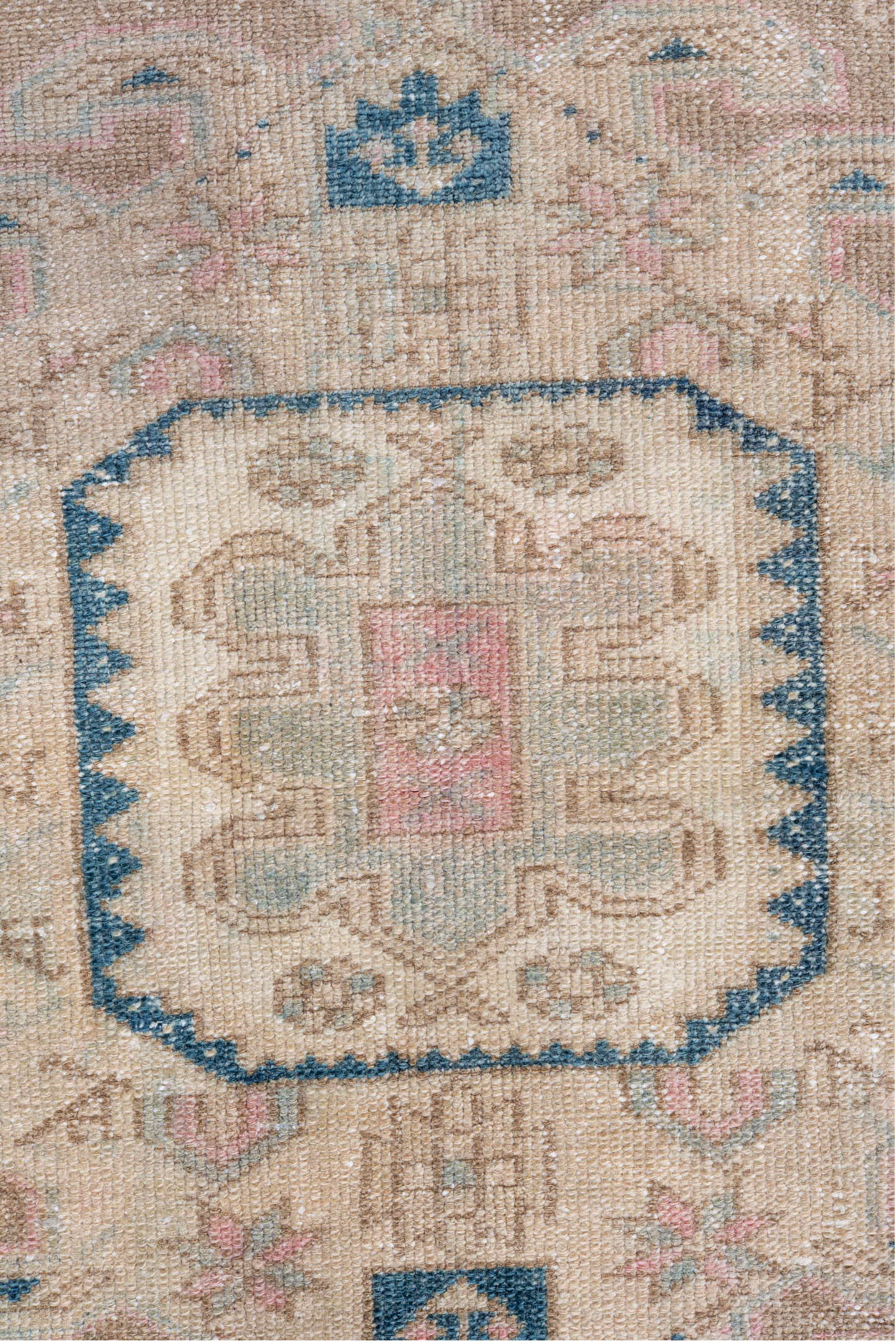 4' x 6' one-of-a-kind handmade antique Hamadan small size rug. Color palette: ivory, beige, navy, blush, taupe, powder_blue