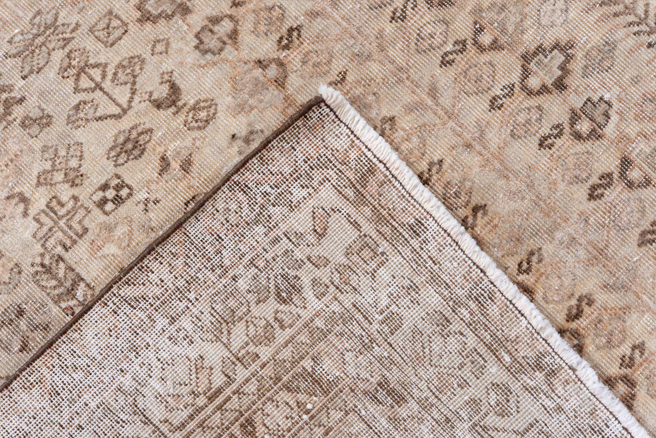 4' x 6' one-of-a-kind handmade vintage Abadeh small size rug. Color palette: black, brown, gray, light gray, off-white