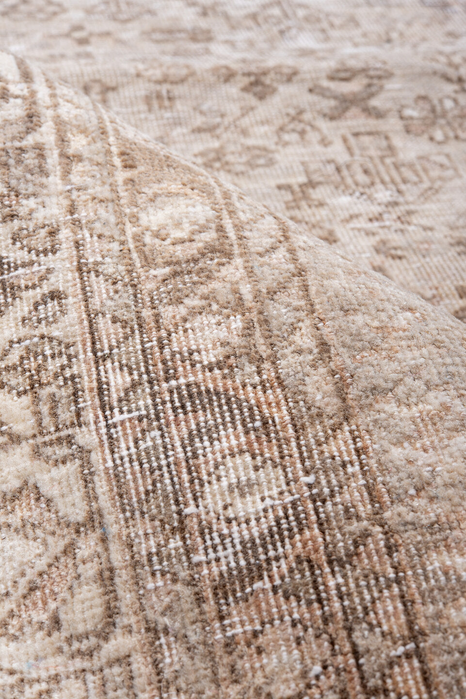 4' x 6' one-of-a-kind handmade vintage Abadeh small size rug. Color palette: black, brown, gray, light gray, off-white