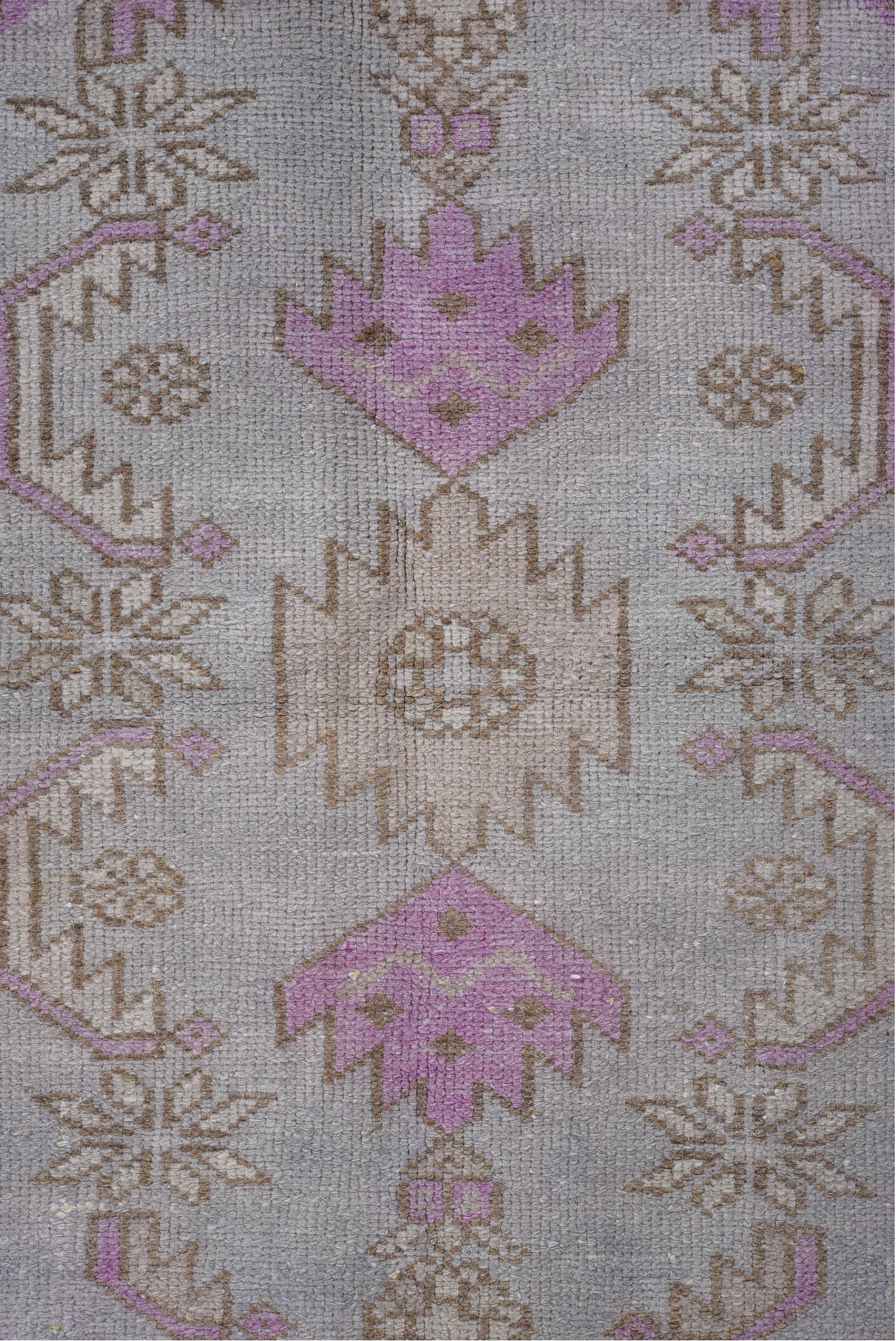 4' x 7' one-of-a-kind handmade vintage Hamadan rug. Color palette: taupe, brown, ivory, lilac, beige, camel, gray, purple