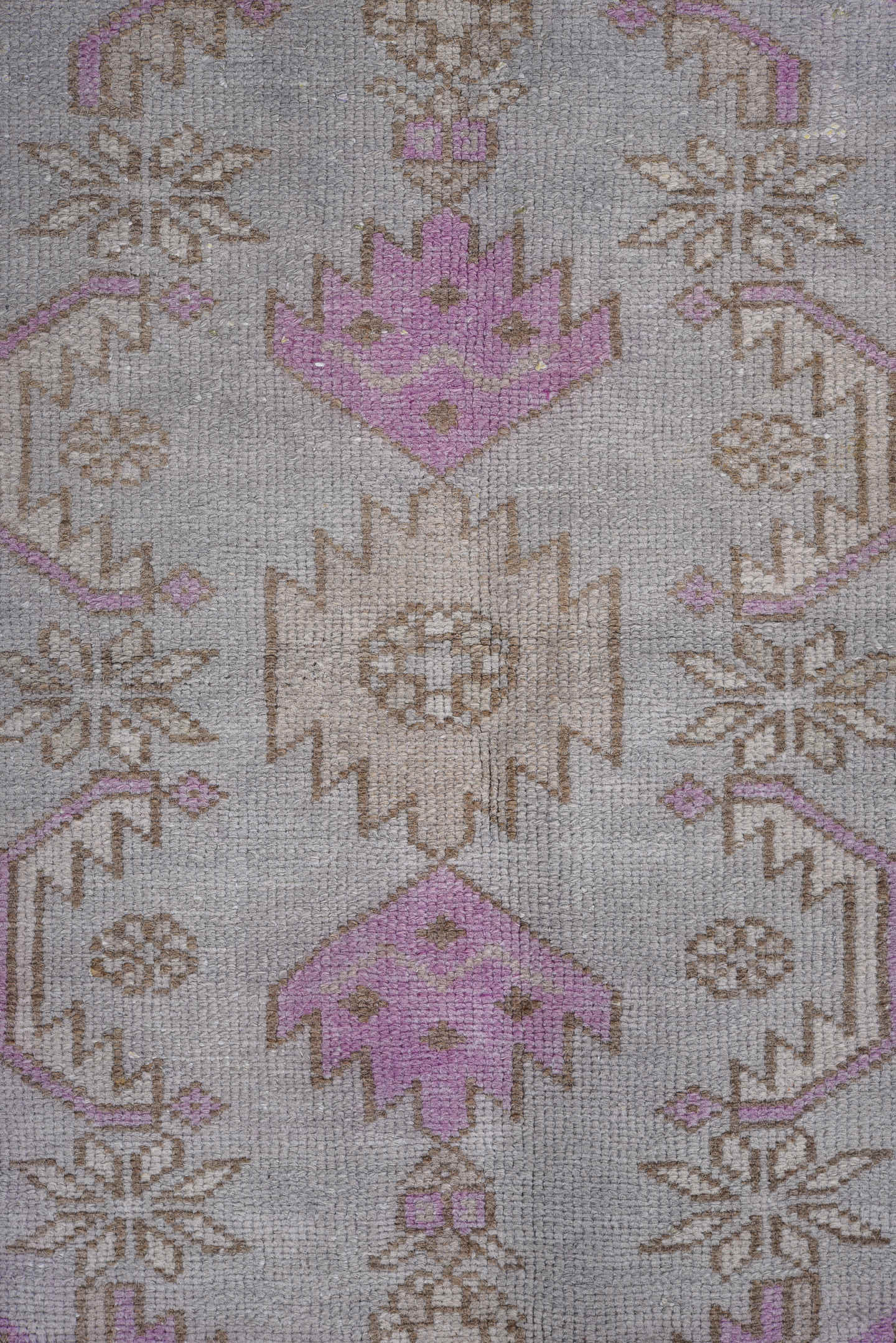 4' x 7' one-of-a-kind handmade vintage Hamadan rug. Color palette: taupe, brown, ivory, lilac, beige, camel, gray, purple