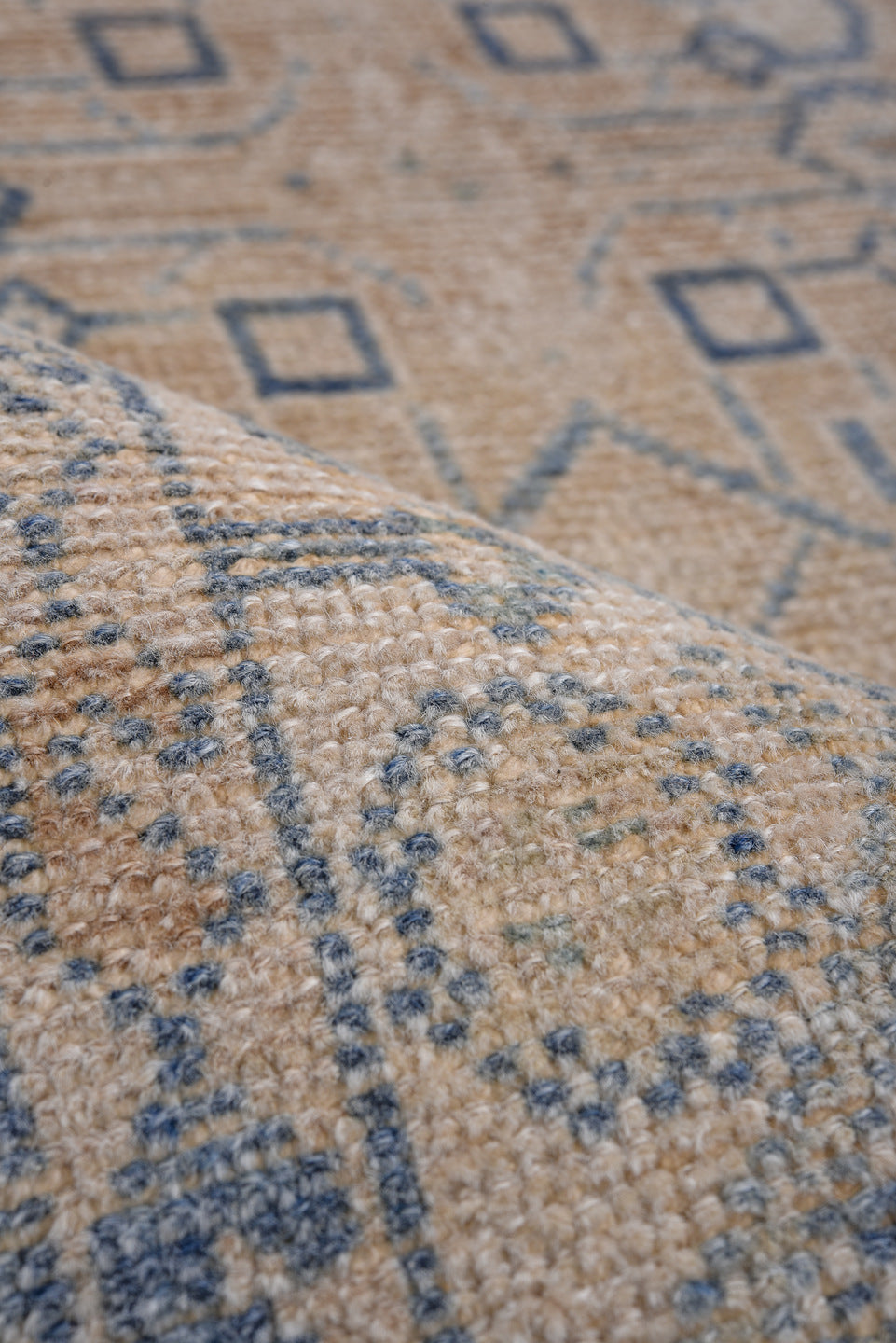 3' x 5' one-of-a-kind handmade vintage Hamadan small size rug. Color palette: blue, brown, dark gray, dim gray, fiord, gray