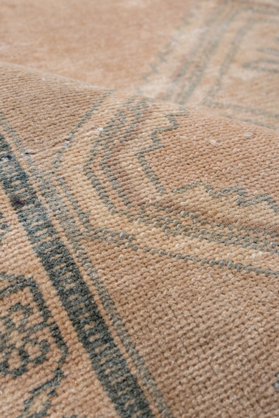 4' x 6' one-of-a-kind handmade antique Malayer small size rug. Color palette: blush, ivory, taupe, sage, beige, pink, gray