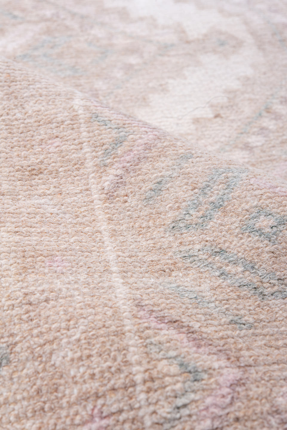 2' x 8' one-of-a-kind handmade antique Hamadan runner rug. Color palette: ivory, blush, taupe, pale blue, sand, pink, beige
