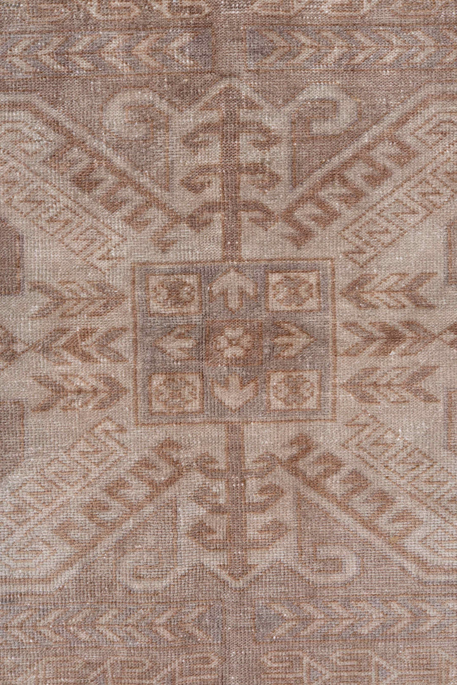 5' x 7' one-of-a-kind handmade antique Sivas rug. Color palette: blush, taupe, ivory, rose, beige, pink, gray, red