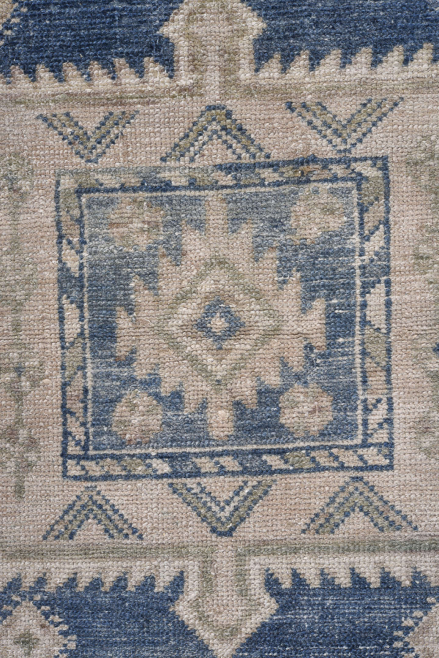 3' x 4' one-of-a-kind handmade antique Hamadan small size rug. Color palette: ivory, navy, light blue, taupe, beige, brown