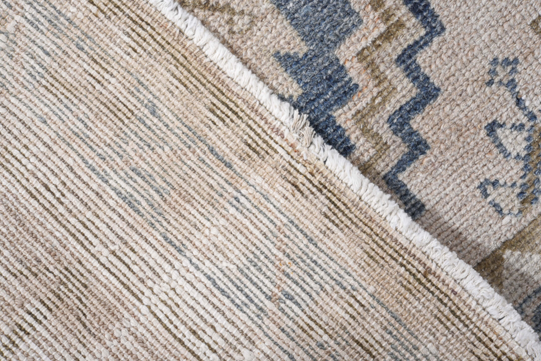 3' x 4' one-of-a-kind handmade antique Hamadan small size rug. Color palette: ivory, navy, light blue, taupe, beige, brown