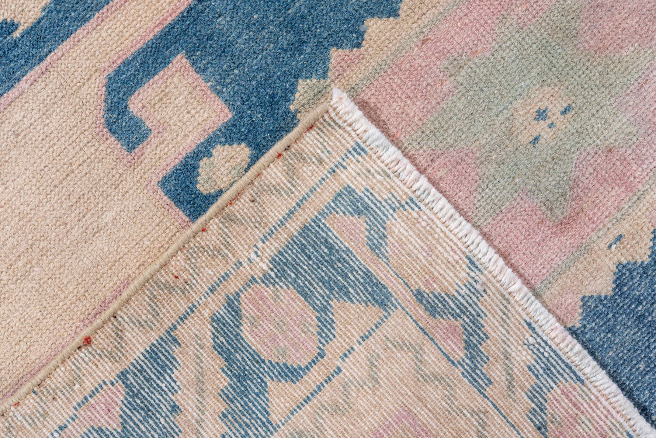 4' x 5' one-of-a-kind handmade vintage Hamadan small size rug. Color palette: ivory, blue, blush, cream, taupe, pink, beige