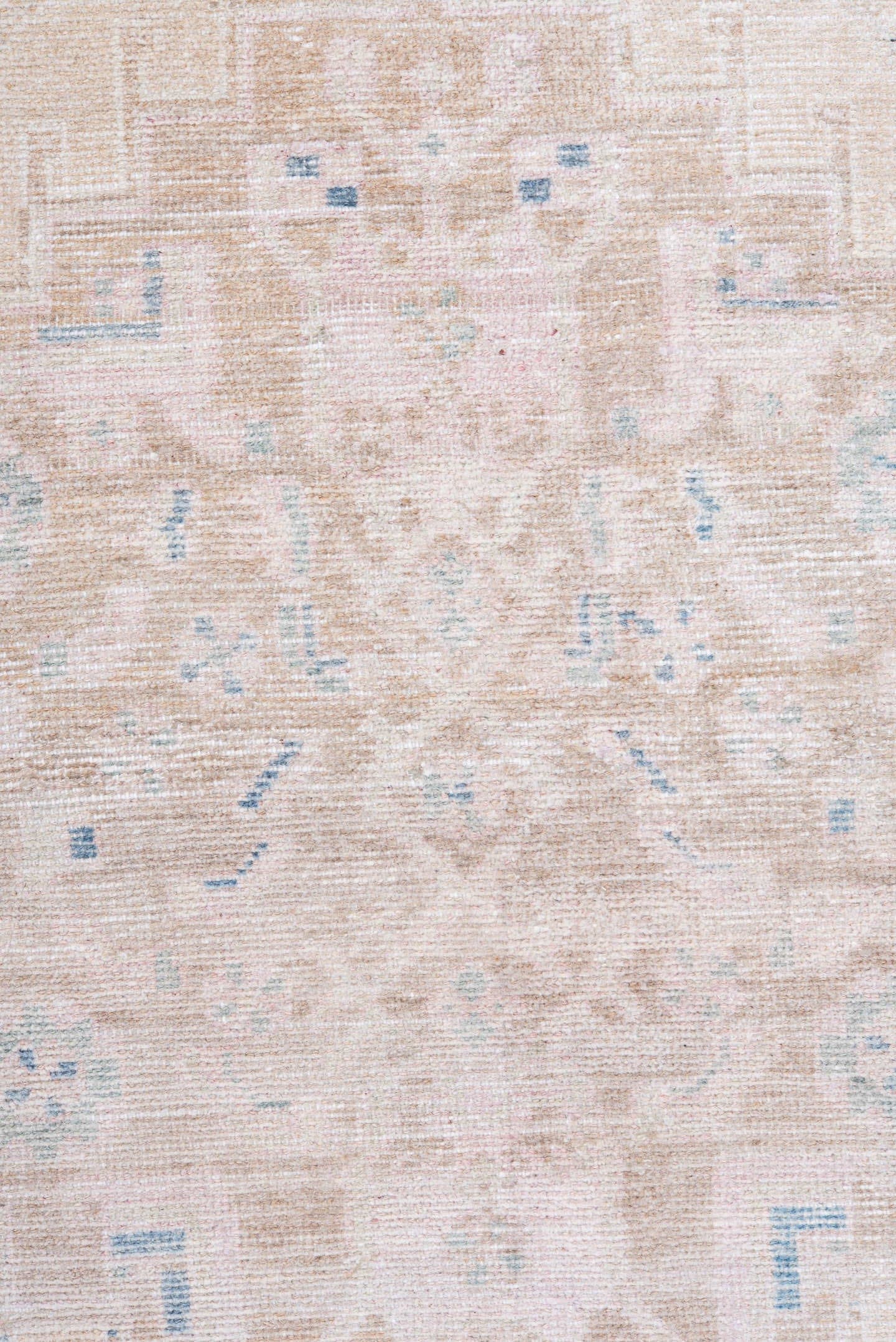 3' x 6' one-of-a-kind handmade antique Hamadan small size rug. Color palette: blush, ivory, sky_blue, powder_blue, cream