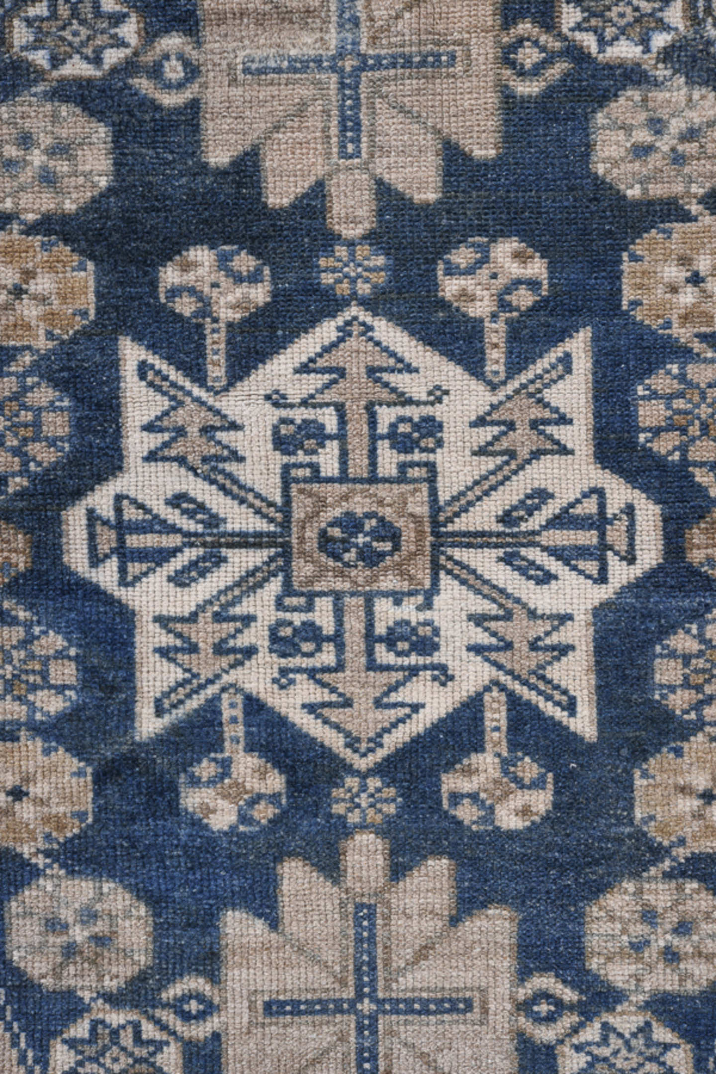 4' x 6' one-of-a-kind handmade antique Malayer small size rug. Color palette: ivory, navy, slate, taupe, camel, denim_blue