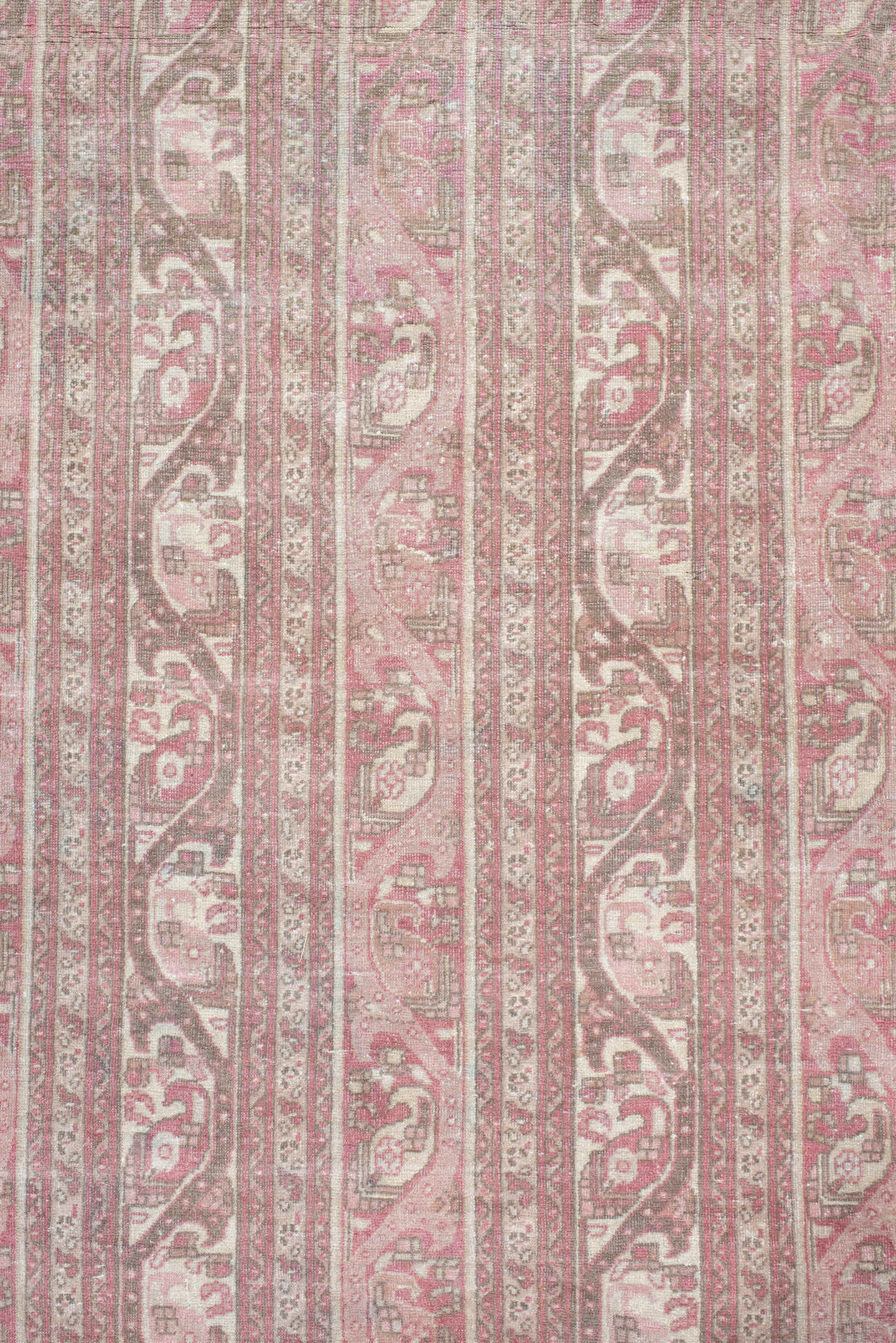 6' x 10' one-of-a-kind handmade vintage Sivas large size rug. Color palette: rose, ivory, blush, taupe, dusty pink, pink