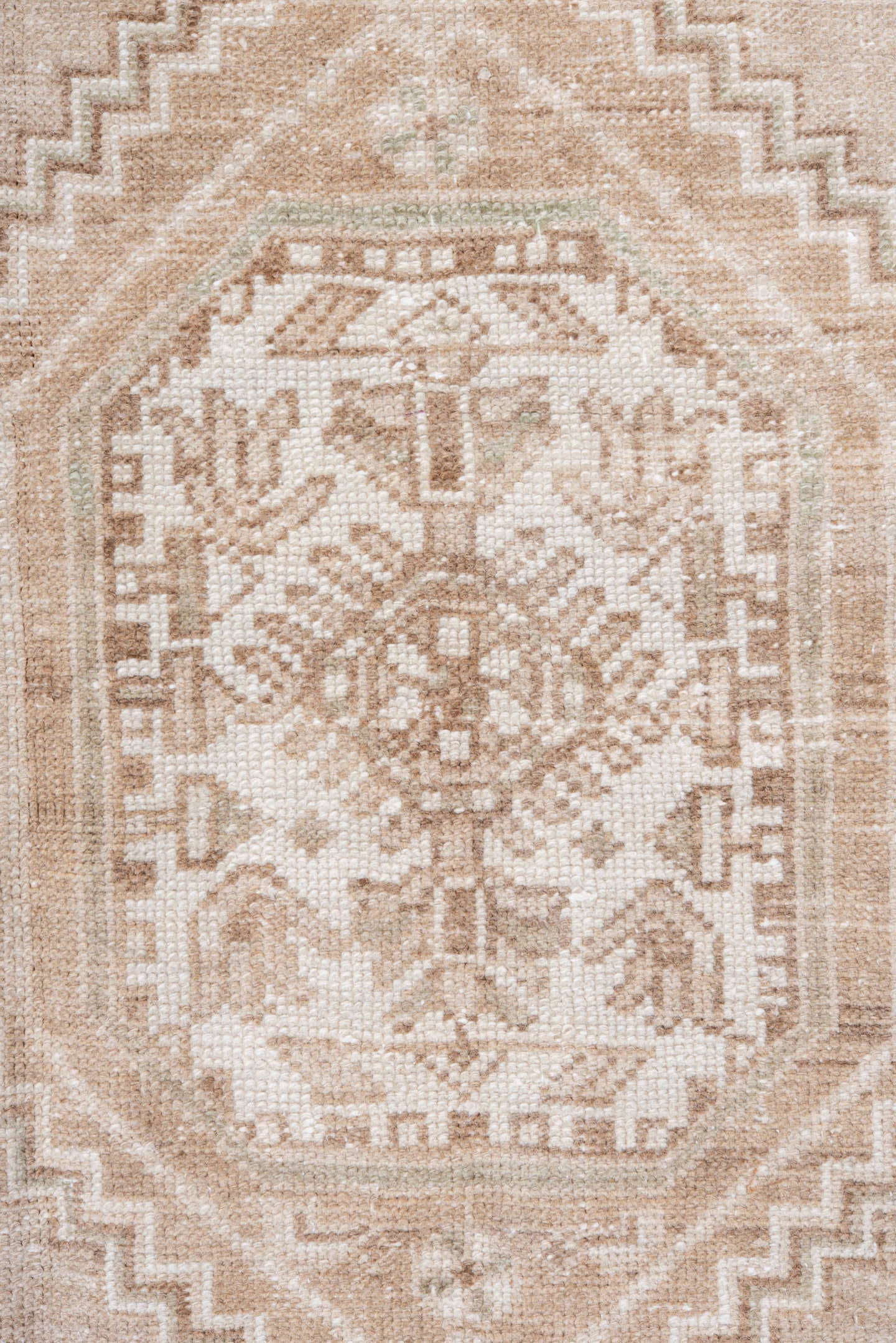 4' x 7' one-of-a-kind handmade antique Hamadan rug. Color palette: ivory, sand, beige, taupe, camel, gray