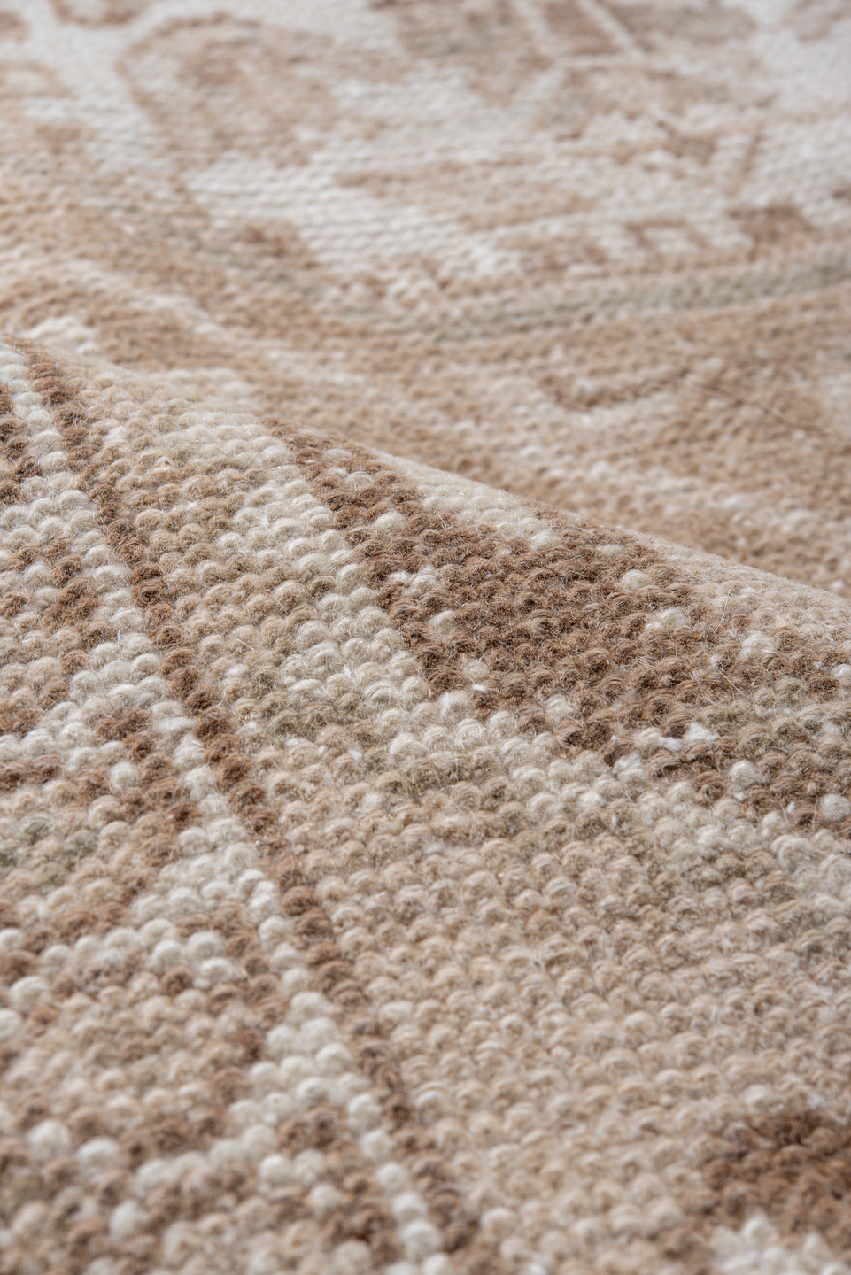 4' x 7' one-of-a-kind handmade vintage Hamadan rug. Color palette: brown, dark gray, gray, light gray, linen, off-white