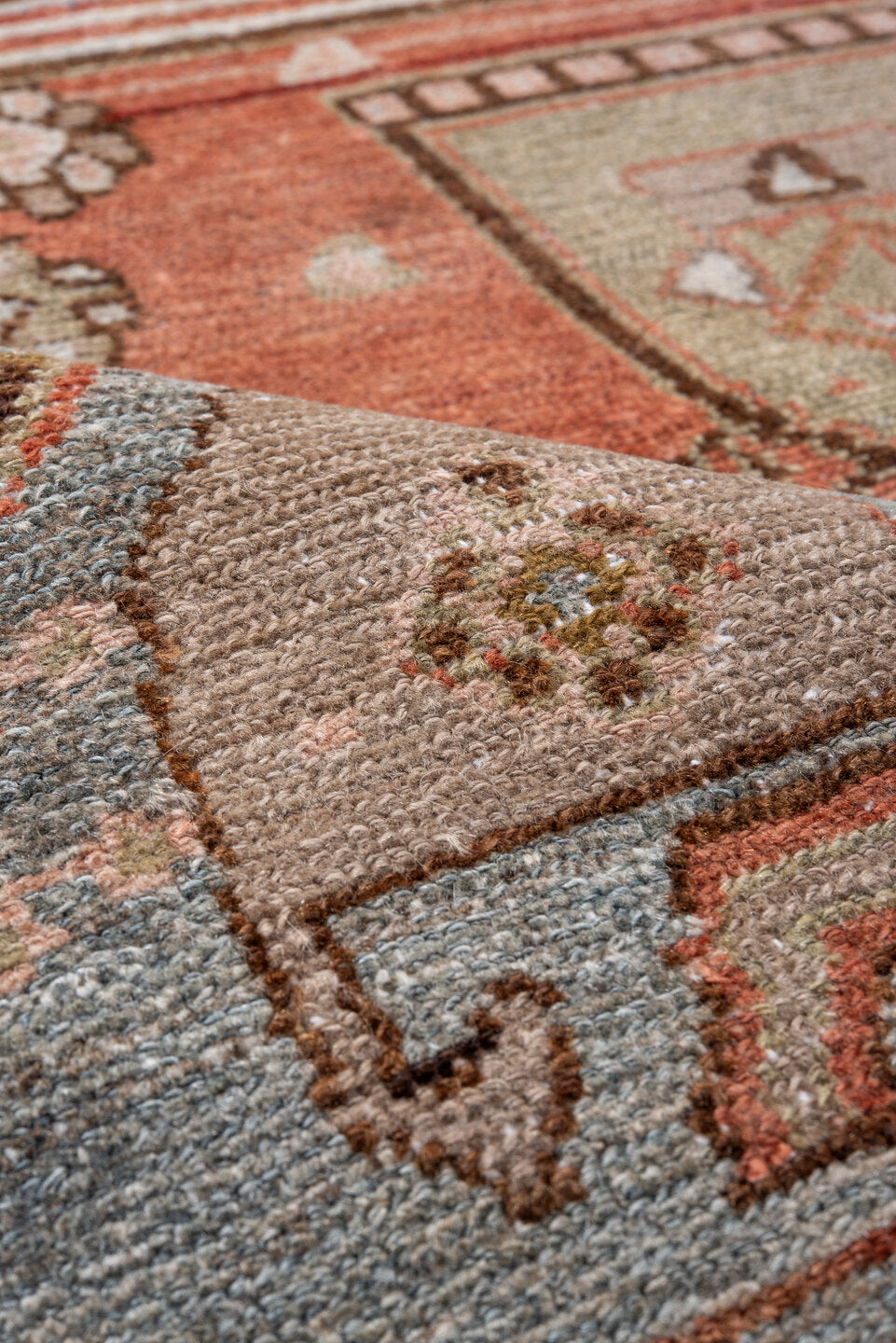 4' x 7' one-of-a-kind handmade vintage Malayer rug. Color palette: black, brown, charcoal, dark gray, dim gray, gray