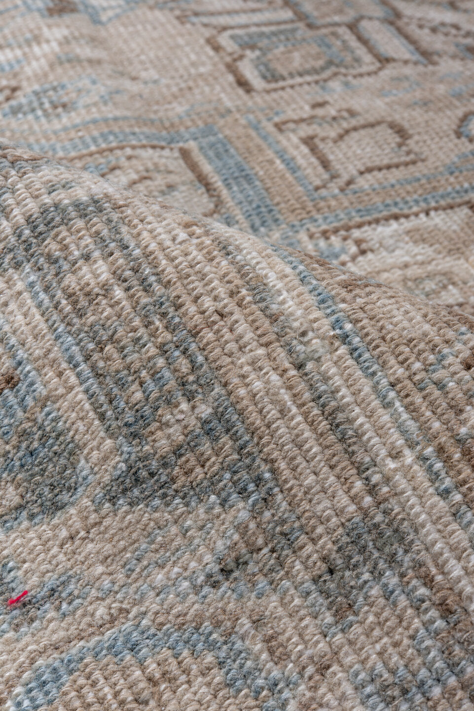 7' x 9' one-of-a-kind handmade vintage Heriz rug. Color palette: black, brown, charcoal, dark gray, dim gray, gainsboro