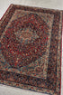 Antique Kashan Area Rug (4' x 5')