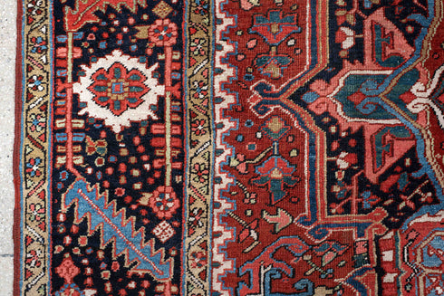 Antique Heriz Area Rug (8' x 11')