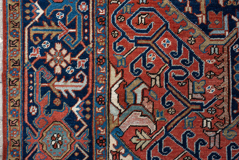 Antique Heriz Area Rug (9' x 12')