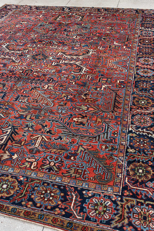 Antique Heriz Area Rug (9' x 12')