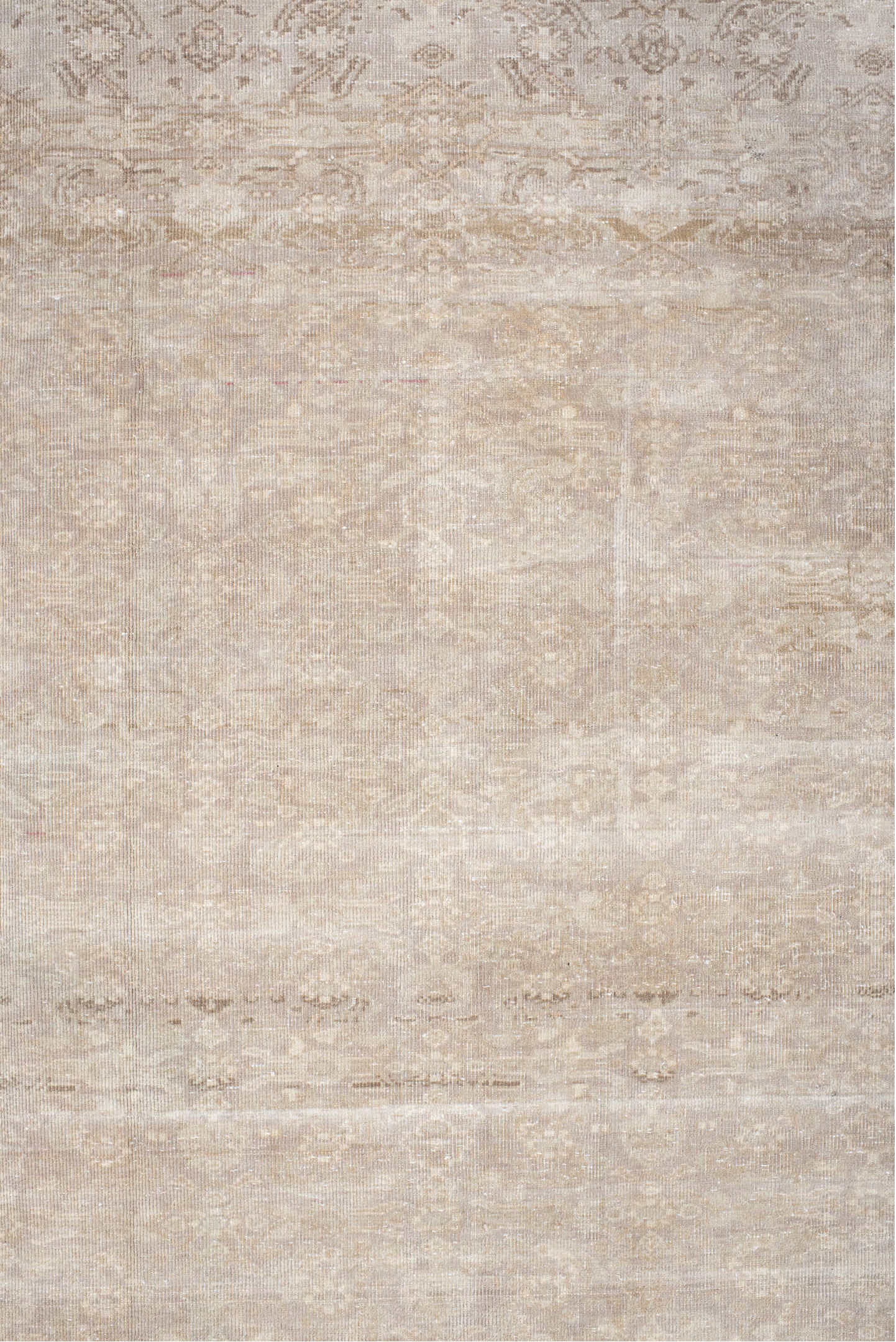 6' x 10' one-of-a-kind handmade vintage Sivas large size rug. Color palette: brown, gray, light gray, off-white, pink