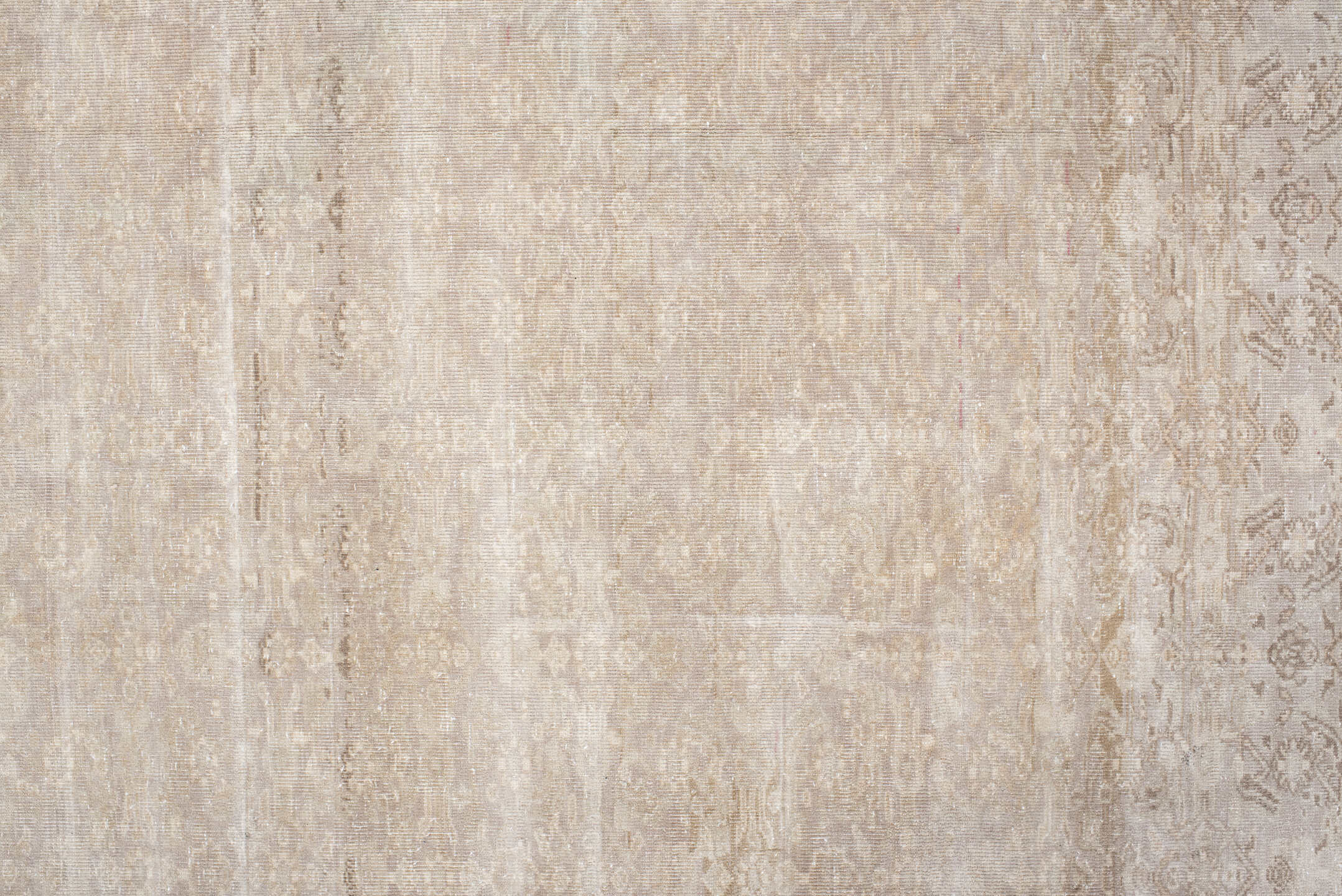 6' x 10' one-of-a-kind handmade vintage Sivas large size rug. Color palette: brown, gray, off-white, pink, light gray