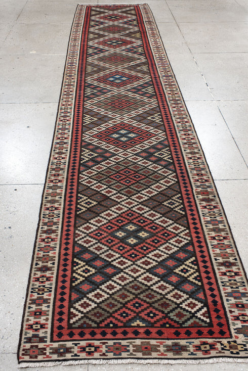 Antique Kilim Runner Rug (3' x 15')