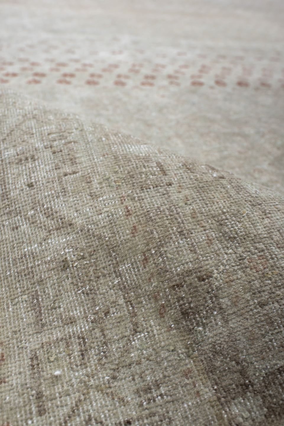 8' x 11' one-of-a-kind handmade antique Mir large size rug. Color palette: ivory, taupe, rust, beige, camel, gray