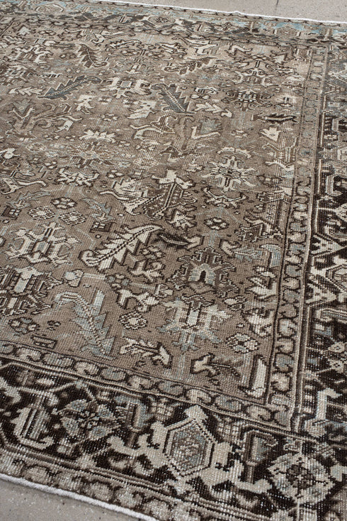 Antique Heriz Area Rug (7' x 7')