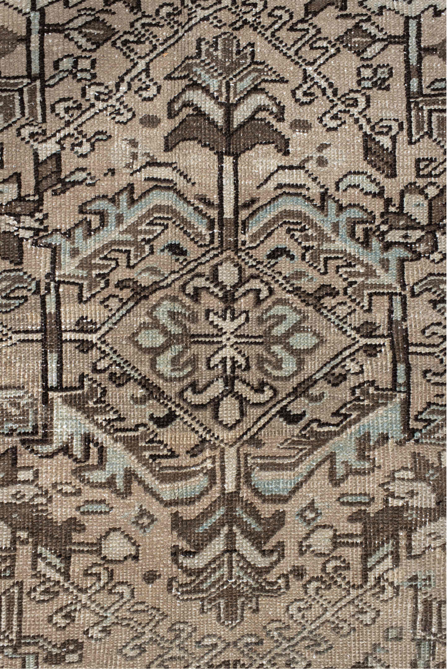 6' x 8' one-of-a-kind handmade vintage medium size rug. Color palette: black, charcoal, dim gray, gray, light gray