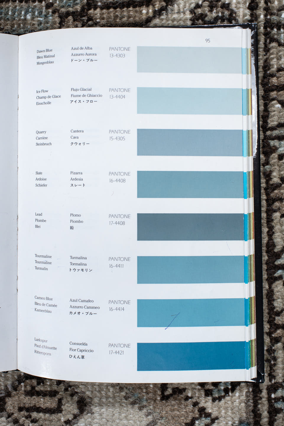 6' x 9' one-of-a-kind handmade antique Heriz medium size rug. Color palette: taupe, sky blue, charcoal, ivory, slate, brown