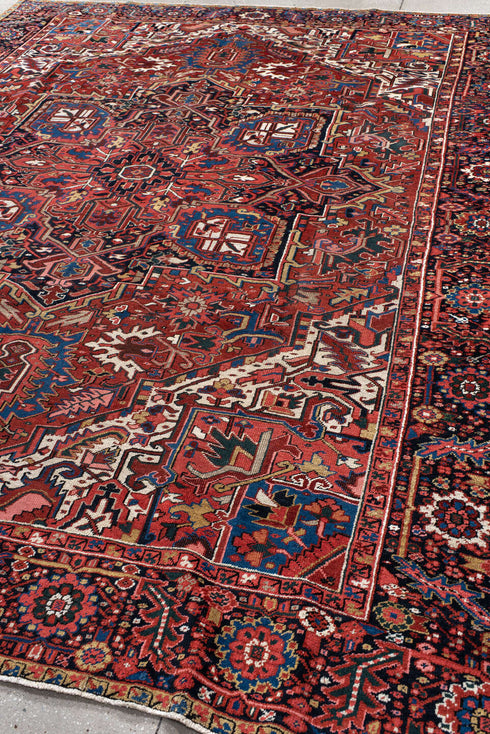 Antique Heriz Area Rug (9' x 11')
