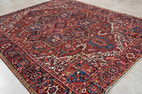 Antique Heriz Area Rug (9' x 11')