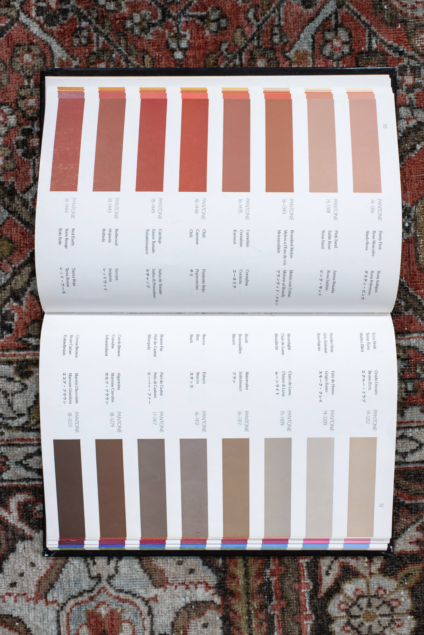 8' x 11' one-of-a-kind handmade antique Joshegan large size rug. Color palette: rust, ivory, slate, brown, gold, camel