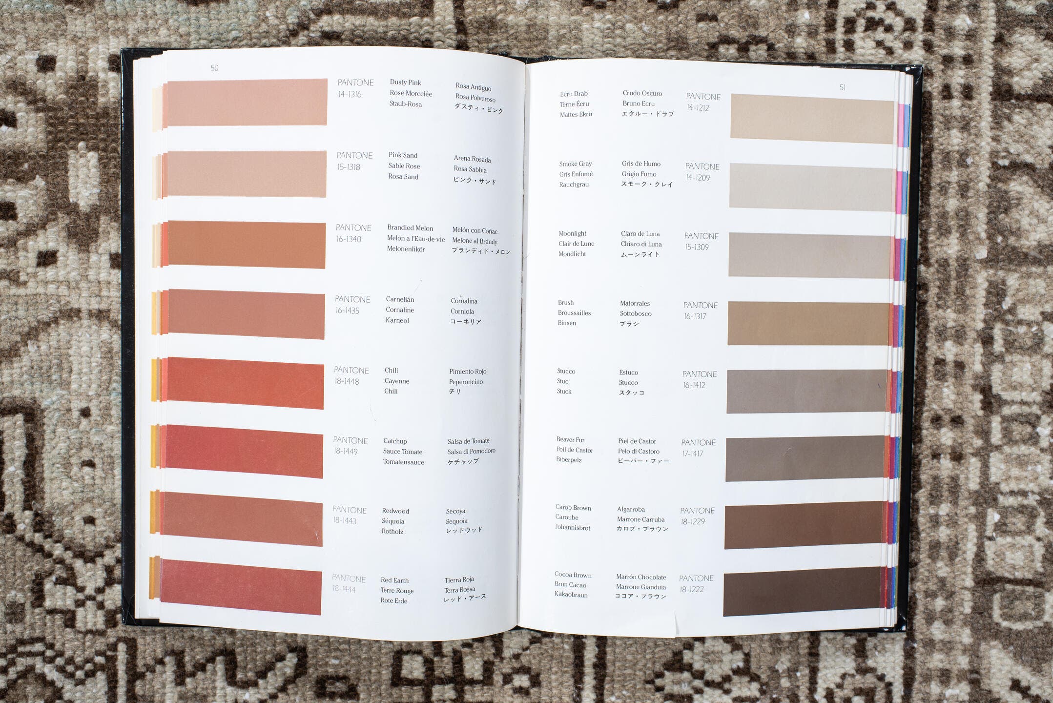 7' x 10' one-of-a-kind handmade vintage Karaje large size rug. Color palette: taupe, ivory, brown, rose, camel, charcoal