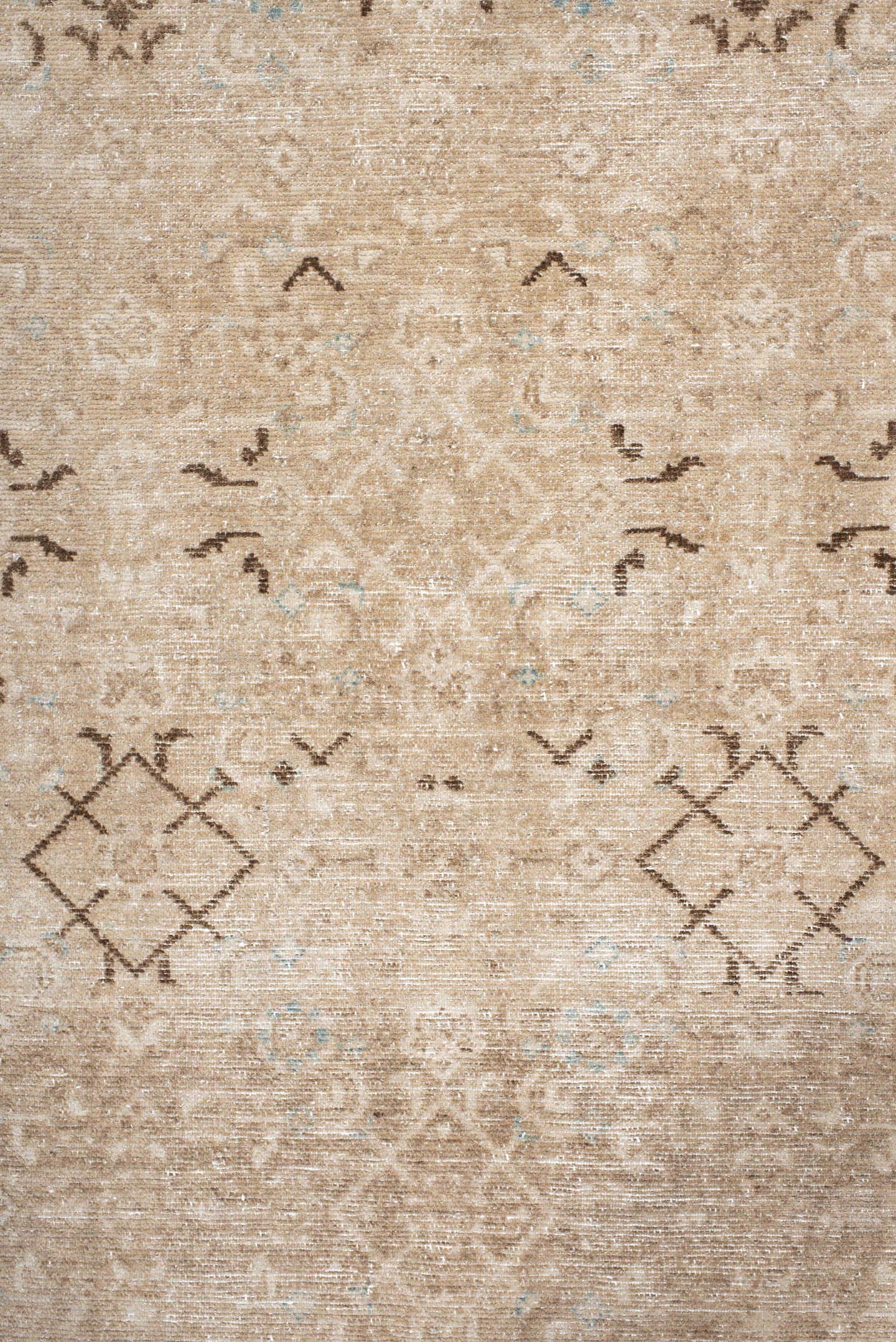 2' x 8' one-of-a-kind handmade antique Malayer runner rug. Color palette: camel, ivory, taupe, brown, pale blue, beige, gray