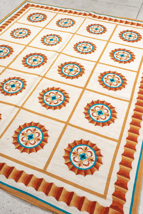 Antique Needlepoint Area Rug (6' x 7')