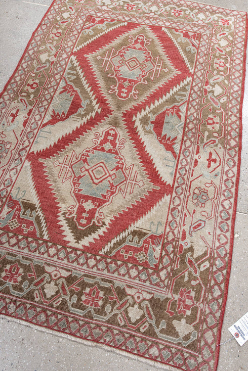 Antique Caucasian Area Rug (3' x 5')
