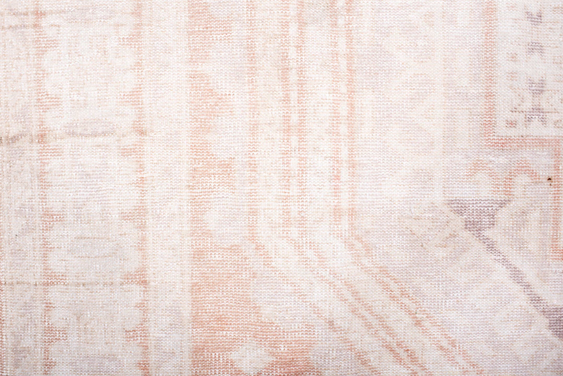 6' x 10' one-of-a-kind handmade vintage Sparta large size rug. Color palette: ivory, blush, peach, taupe, pale gray, pink