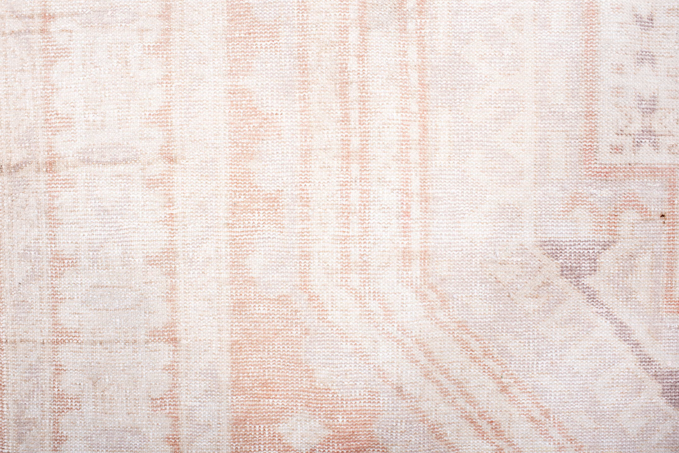 6' x 10' one-of-a-kind handmade vintage Sparta large size rug. Color palette: ivory, blush, peach, taupe, pale gray, pink
