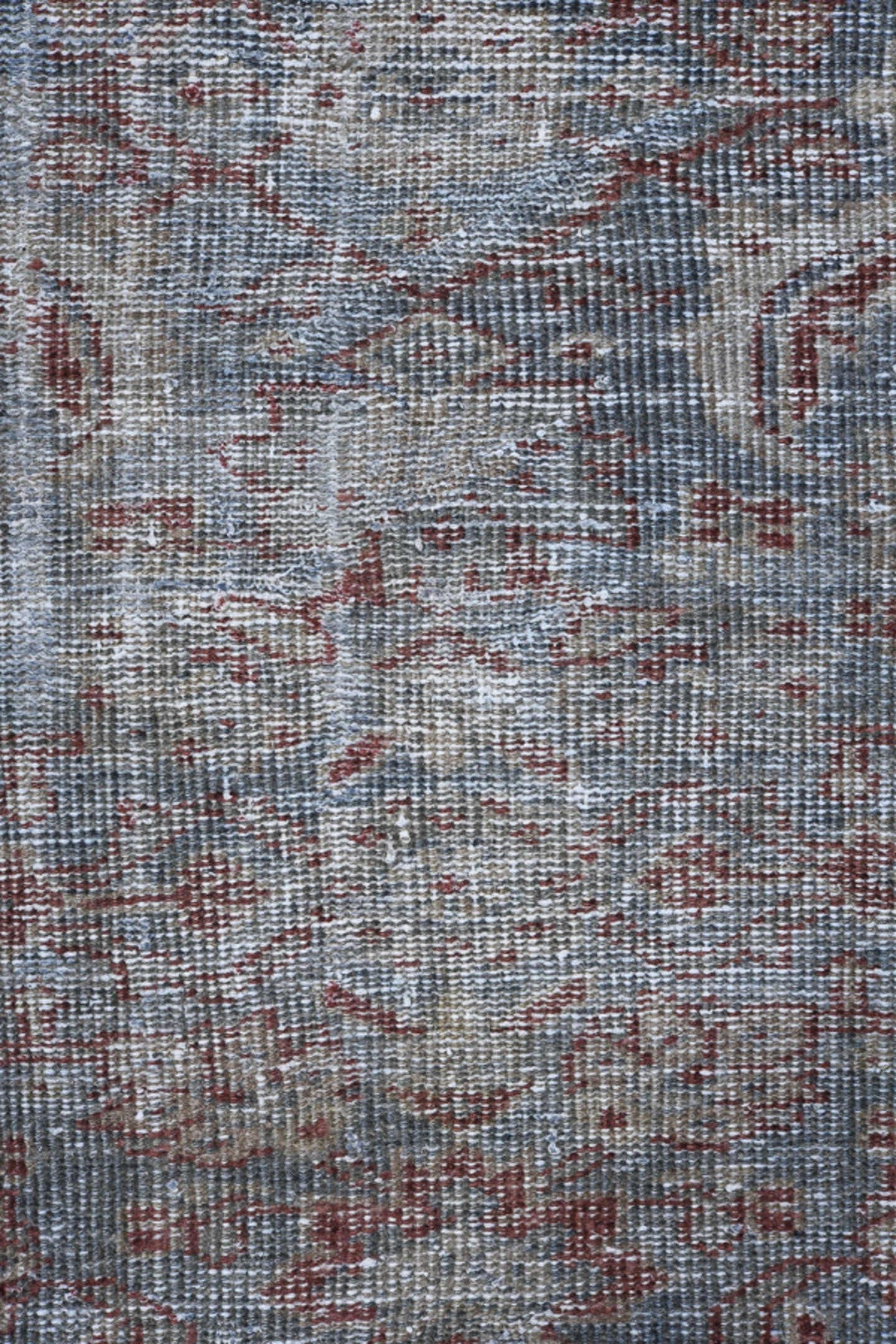 8' x 12' one-of-a-kind handmade vintage Malayer large size rug. Color palette: silver, gray, rose, burgundy, ivory, taupe
