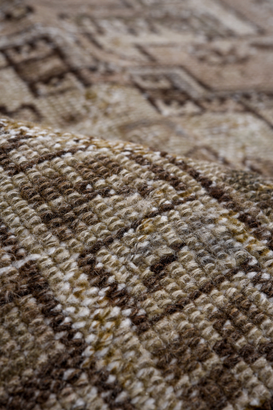 2' x 2' one-of-a-kind handmade vintage small size rug. Color palette: gray, light gray, off-white, black, silver