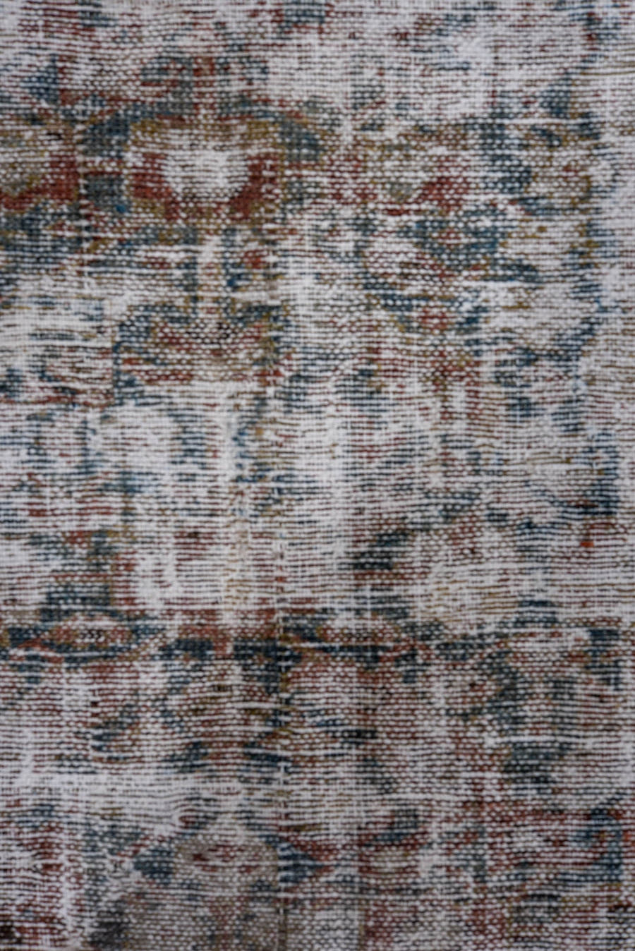 6' x 9' one-of-a-kind handmade antique Malayer large size rug. Color palette: ivory, gray, taupe, rust, slate, charcoal