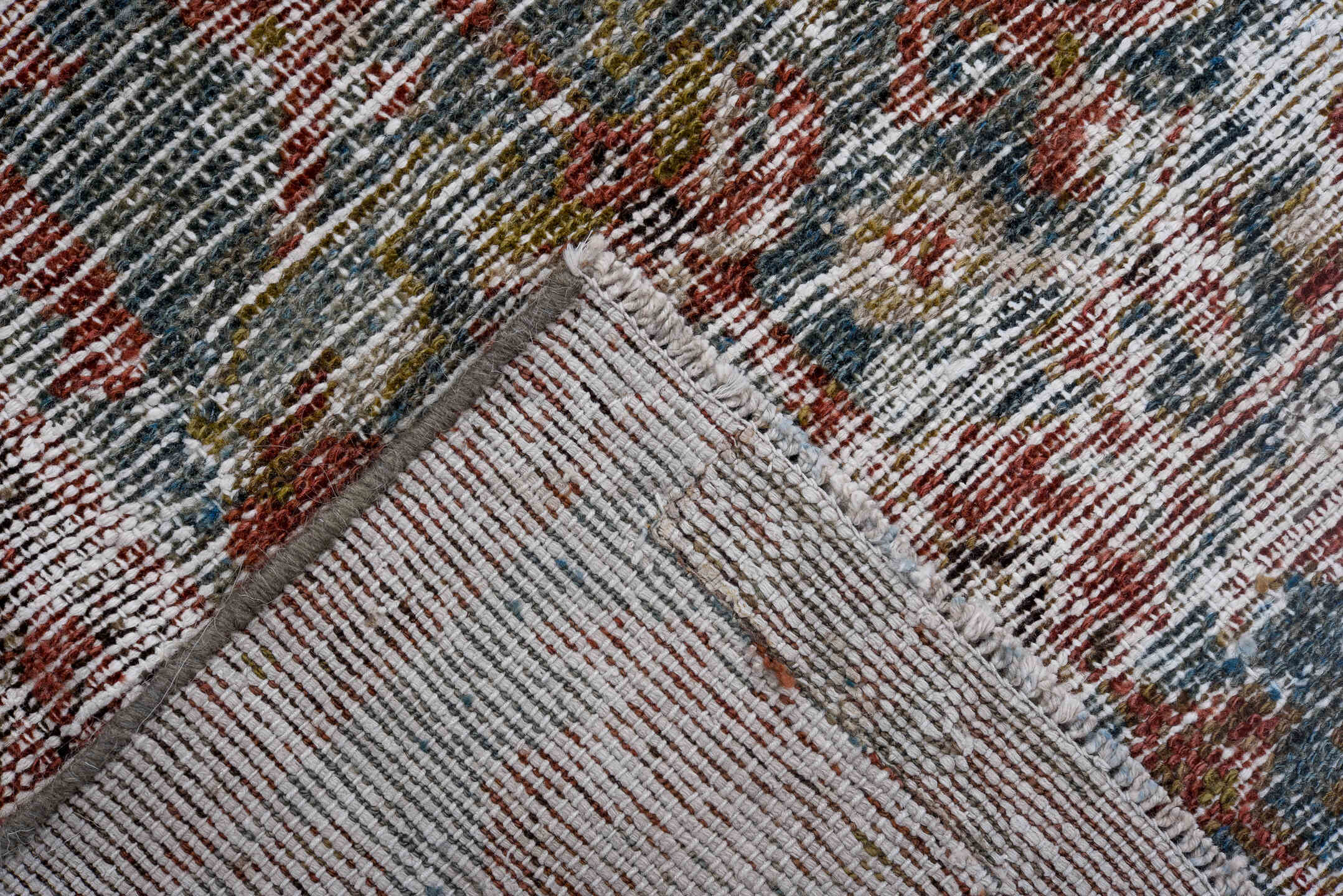 6' x 9' one-of-a-kind handmade antique Malayer large size rug. Color palette: ivory, gray, taupe, rust, slate, charcoal